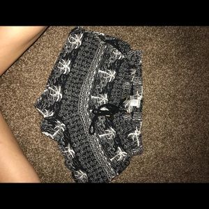 flowy palm tree shorts